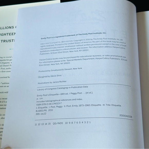 Emily Post’s Etiquette Manners for a New World 18th Edition Hardcover Book - Picture 3 of 7